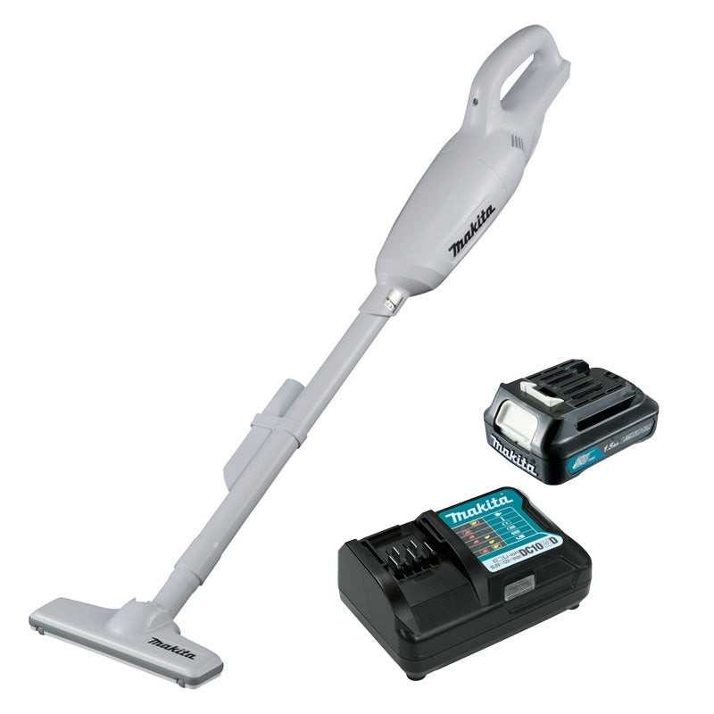 Aspirateur balai léger Makita contre la poussière difficile sous les meubles bas