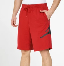 NIKE AIR JORDAN JUMPMAN LOGO FRENCH TERRY SHORTS - GYM RED AQ3115-687 MEN 2XL