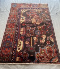 PERSAIN Small Carpet RUG HAND MADE Oriental Traditional Wool Rug 150 X 94 CM