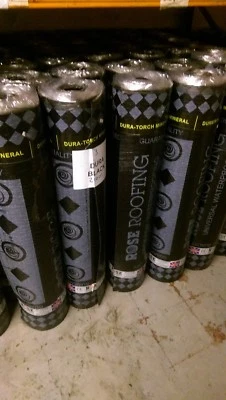 Black Mineral Felt Torch SBS Rose Roofing High Performance Capsheet 4 / 5 / 6 m