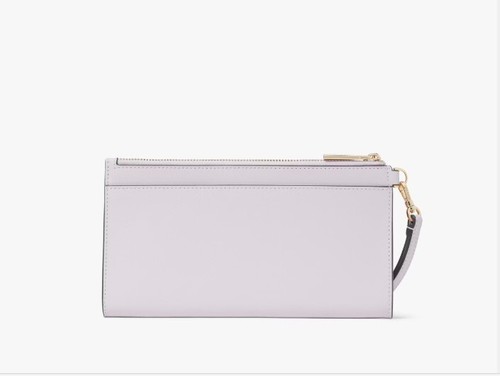 Kate Spade NY Madison Double Zip Leather Wristlet Pastel Lavender. NWT. KC588 - Picture 3 of 3