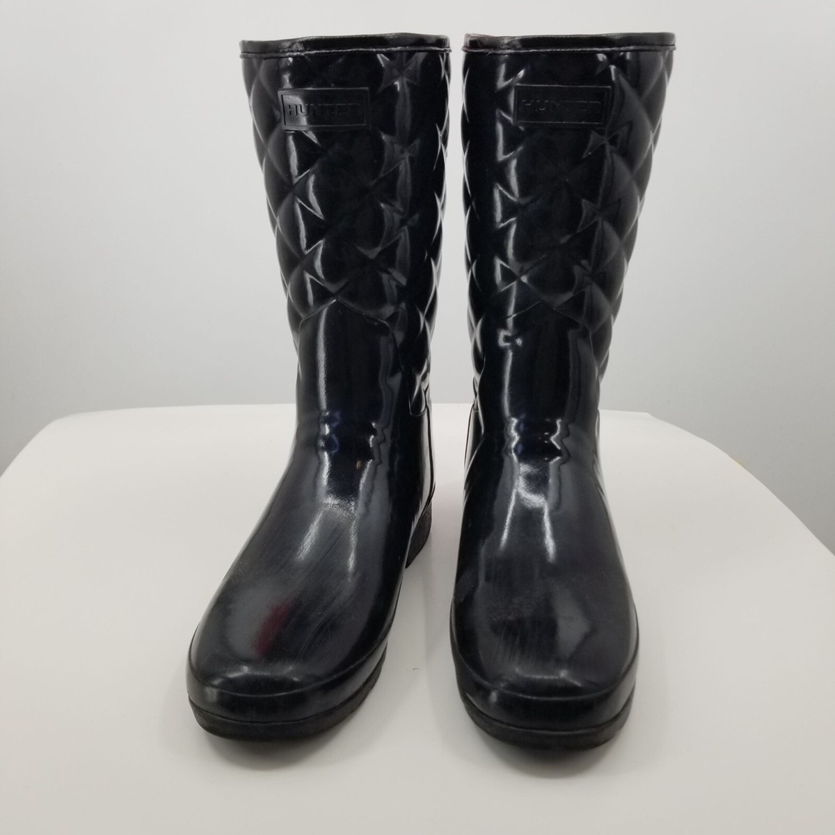 【美品】HUNTER リージェント グロブナー レインブーツ ブラック×ゴールド HUNTER リージェント グロブナーレインブーツ ブラック×ゴールド