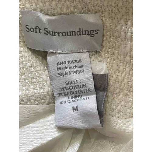 Soft Surroundings Cream Open Textured Jacket Side Pockets SIze Medium - 第 6/9 張圖片