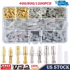 1200/400Pcs Male Female Bullet Crimp Electrical Wire Terminal Connector 3.9mm US