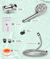 SunCleanse Filtered Shower Head with Handheld, 9-Spray Setting Detachable Shower