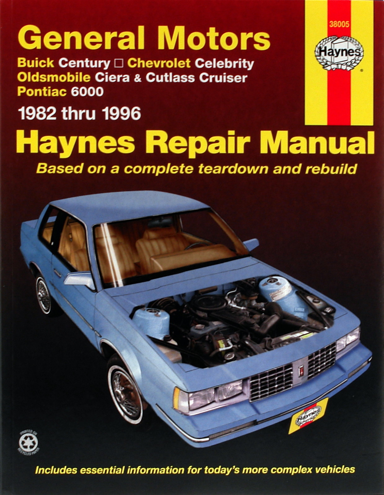 Haynes Repair Manual 38005 GM Century Celebrity Ciera Cruiser 6000 1982-1996  | eBay