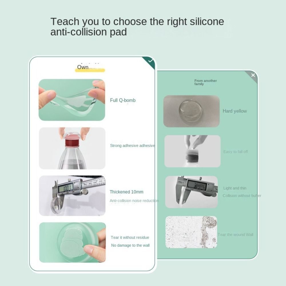 5PCS Self Adhesive Wall Protector Silicone Safety Shock Absorber