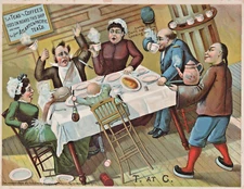 Large Victorian Trade Card Atlantic & Pacific A&P Tea Co 1885 Advertising