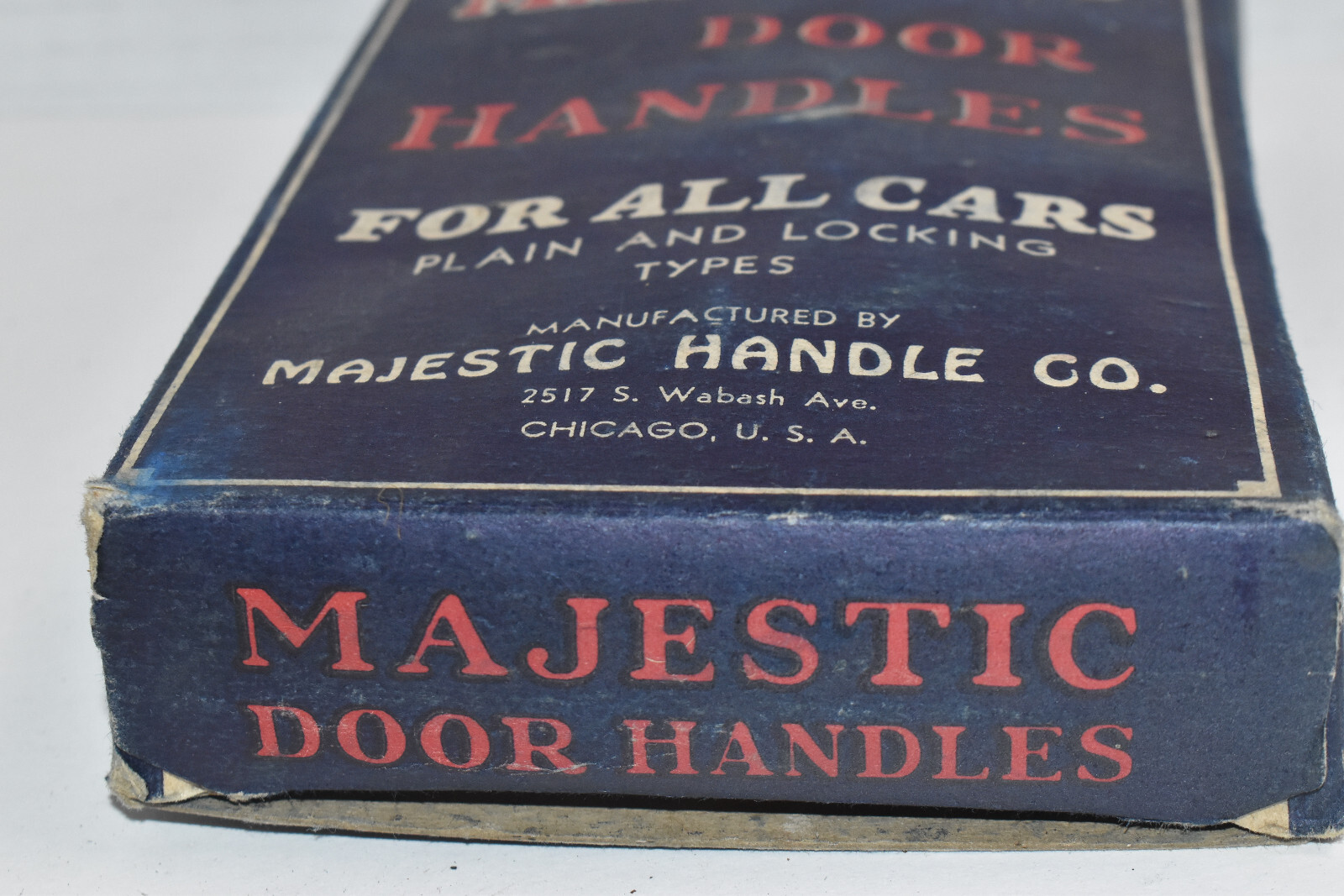 Vintage 1940s Majestic Handle Co NOS Chrome Locking Car Door Handles Auto Parts
