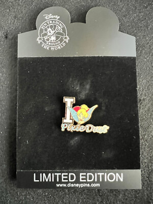 Disney Shopping Tinker Bell - I Love Pixie Dust Heart Pin LE 500 NEW #48965