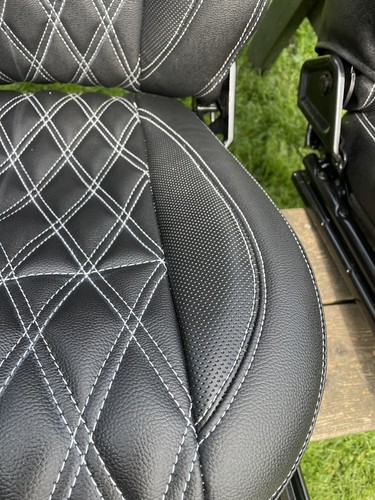 LAND ROVER DEFENDER 90/110/130 Front Seats Diamond Bently Trim Interior Tdi/Tdci - Picture 7 of 12