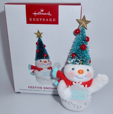 Hallmark Ornament 2023 FESTIVE SNOWMAN Limited Edition Appreciation Gift H7