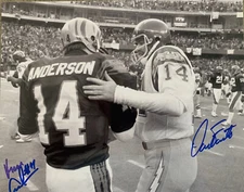 KEN ANDERSON BENGALS DAN FOUTS SIGNED 8x10 FREEZER BOWL 81 AFC CHAMPIONSHIP