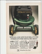 Original 1986 John Deere Lawn Mower Magazine Ad "It's the Other Guys who..."
