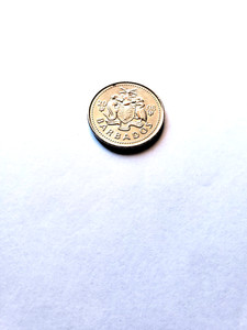 Barbados Twenty-Five Cents 2008 25 island money foreign coin PRIDE AND INDUSTRY