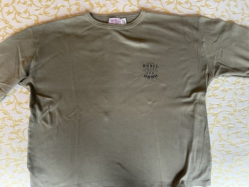 DIESEL Khaki Sweat Long Sleeve Size XL Long Sold OutarddD - Picture 5 of 11