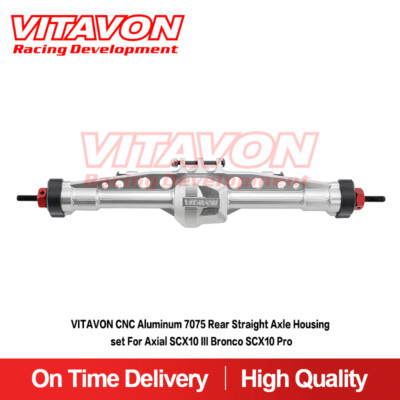 VITAVON CNC Alu7075 Rear Straight Axle Housing For  SCX10 Ill Bronco SCX10 Pro