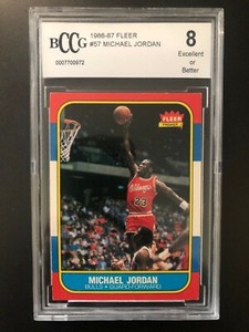 michael jordan fleer rookie card psa 8