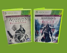 ✨Assassin's Creed Revelations and Rogue Bundle lot Xbox 360 Ubisoft  Tested