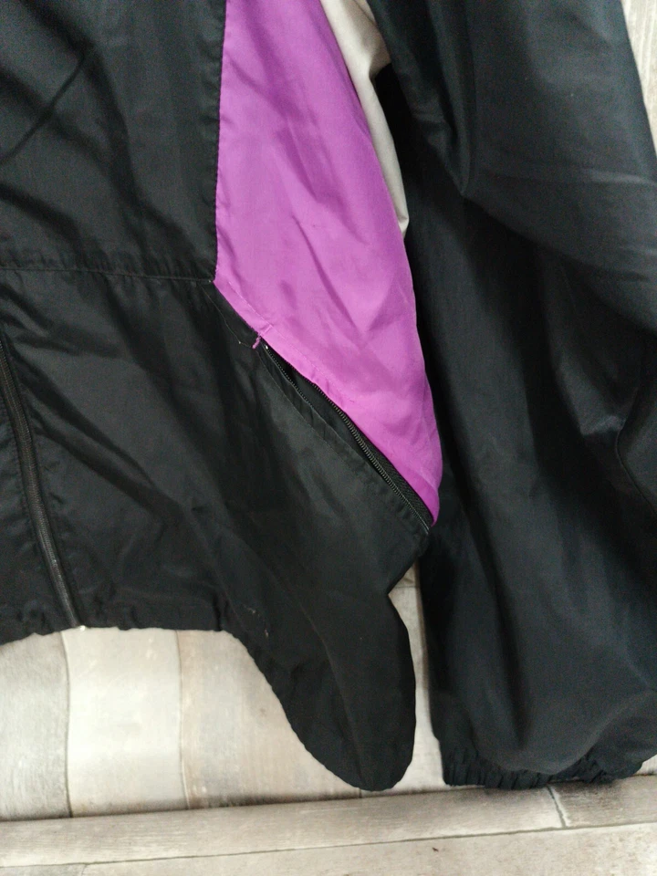 Vtg JCPenny USA Olympics Windbreaker Jacket 90s Retro Black, White Purple Large - Изображение 2 из 4
