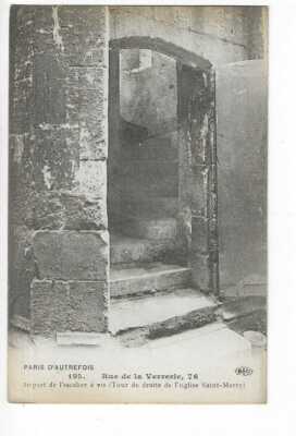 75 PARIS D AUTREFOIS RUE DE LA VERRERIE DEPARTURE DE L ESCALIER A VIS