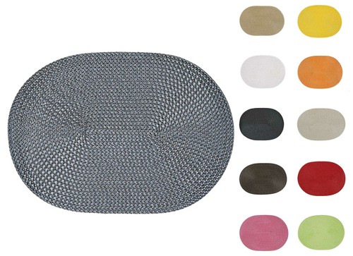 Juego de mesa ovalado 33x45 cm cesta juego de espacio lavable mantas de asiento punto trenzado - Imagen 4 de 34