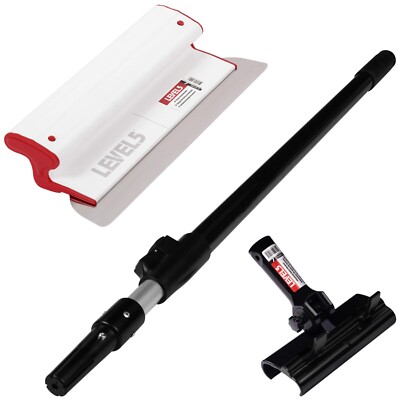 LEVEL5 14'' Composite Skimming Blade w/ 38.5''-63'' Ext. Handle + Adapter | 5-423C