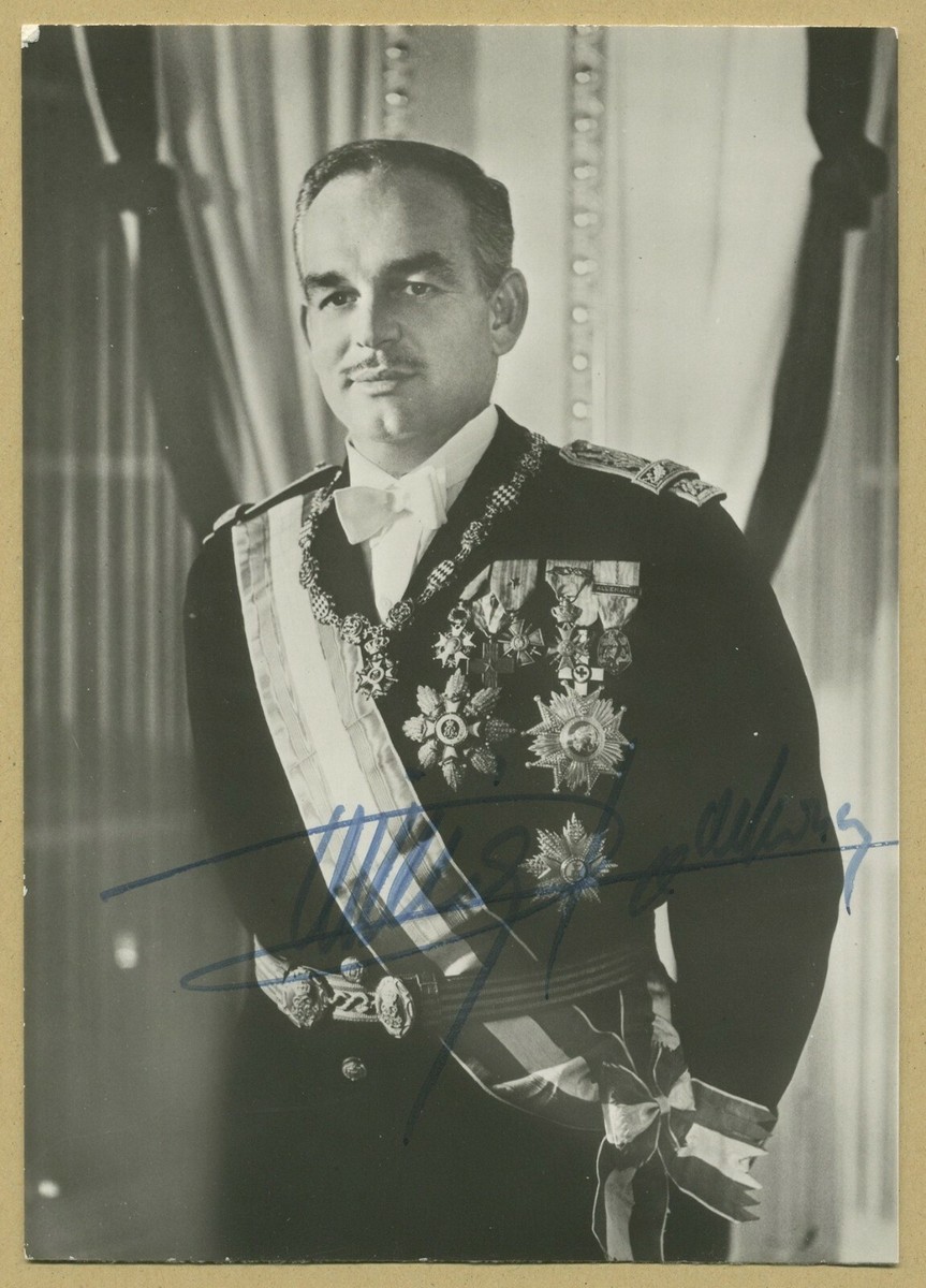 Rainier III Prince of Monaco (1923-2005) - Rare authentic signed