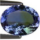 2.28 Ct A Natural D Block Tanzanite Light Violet Green Oval Cut — photo 1