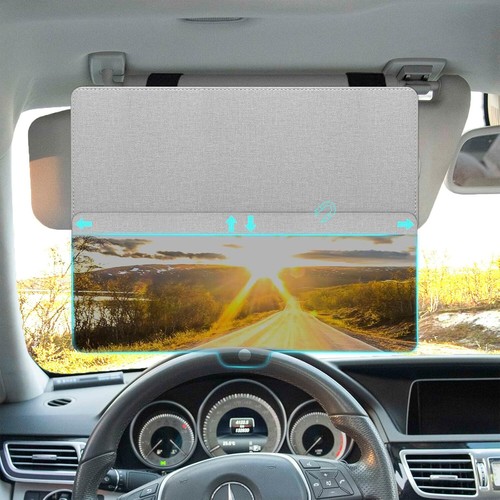Magnetic Polarized Car Sun Visor Extension, Anti-Glare UV-Filtering Sunshade
