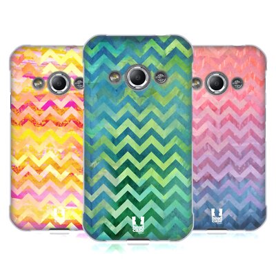 HEAD CASE DESIGNS ZIGZAG AQUARELLE SOFT GEL CASE FOR SAMSUNG PHONES 4