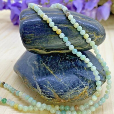 Collier ras du cou en perles d'Amazonite   Pierres Naturelles   COLLIERS/Ras du cou en Pierres Naturelles   cristal color le pouvoir des cristaux