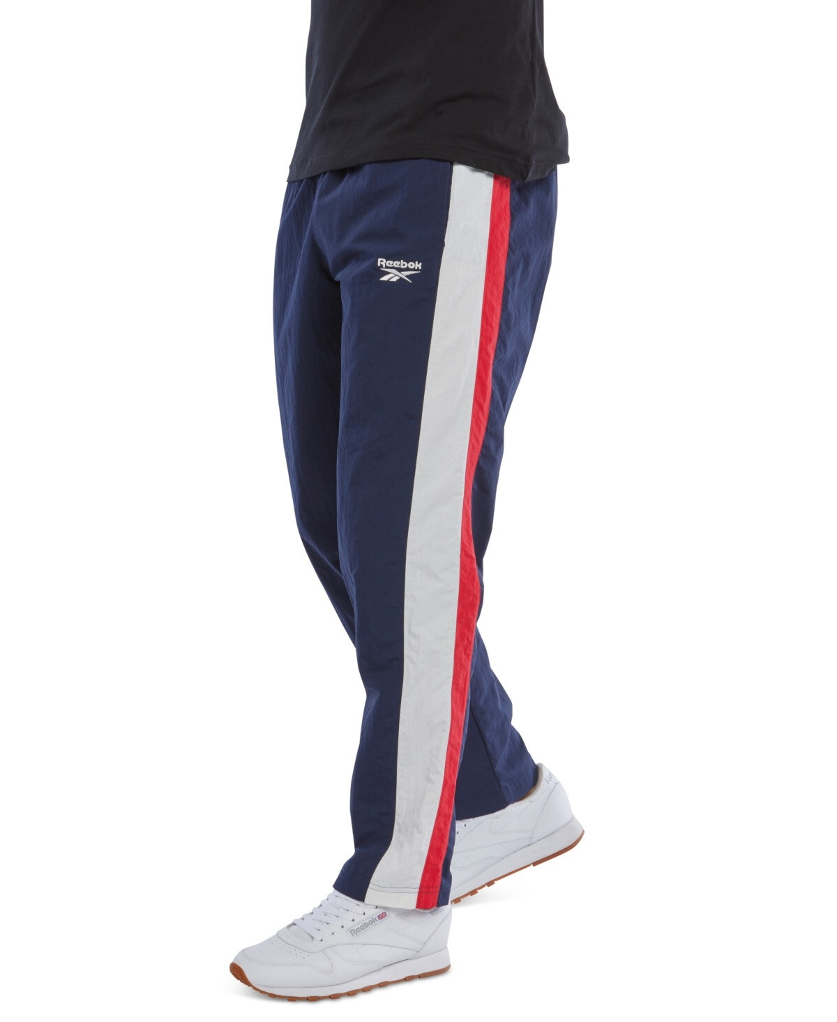 Reebok Mens Ivy League Colorblocked Crinkled Track Pants BLUE Size-S 6590₽
