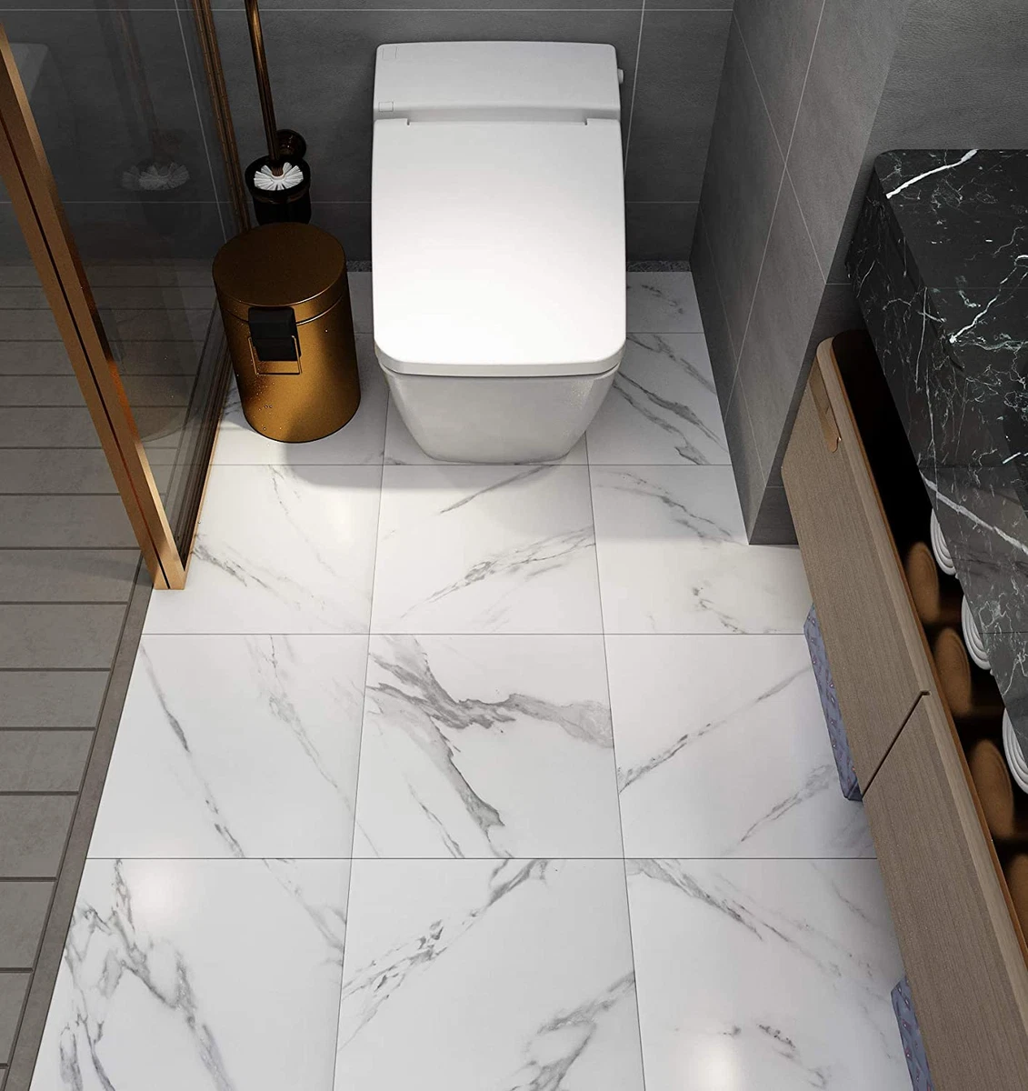 Waterproof peel and cheap stick floor tiles