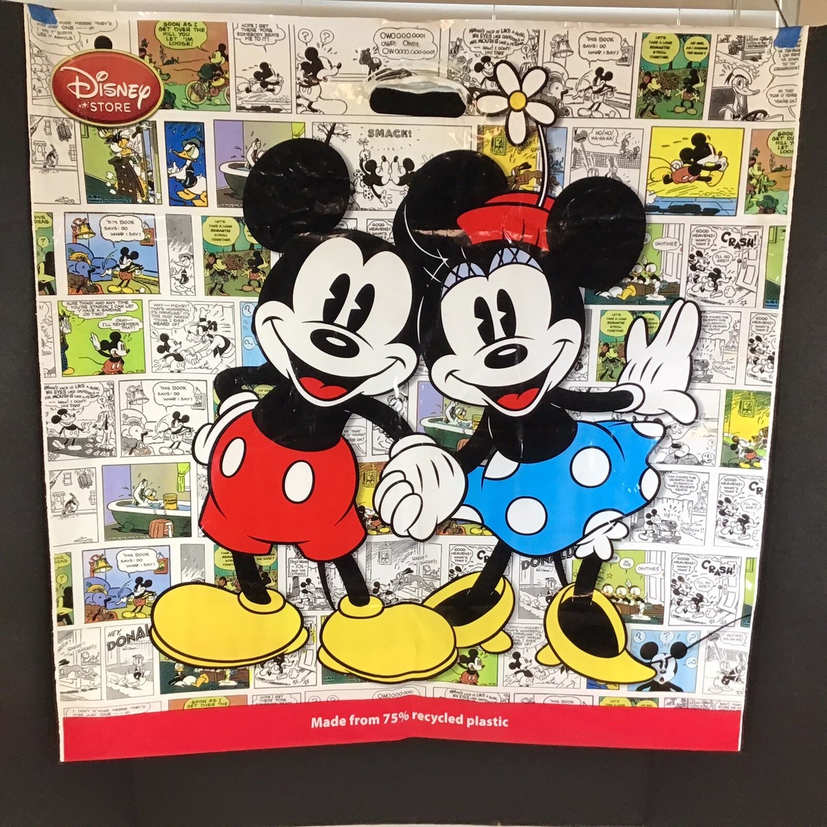 Disney Store Plastic MICKEY & MINNIE Mouse Jumbo Cartoon Shopping