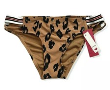 Juniors' Elastic Side Tab Cheeky Swim Bottom - Xhilaration - Brown - Sz S