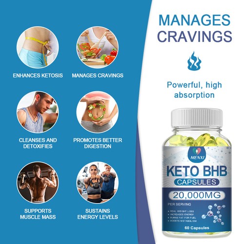 KETO BHB 20000mg Diet Pills Ketone Weight Loss Fat Burner Carb Blocker Diet NEW - Picture 4 of 12