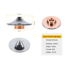 Fiber Laser Nozzle Double Layer Chrome-plated Dia.32mm for Raytools Laser Head