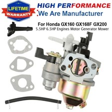 Carburetor for Honda GX160 GX168F GX200 5.5HP 6.5HP Engine Motor Mower W/ Gasket