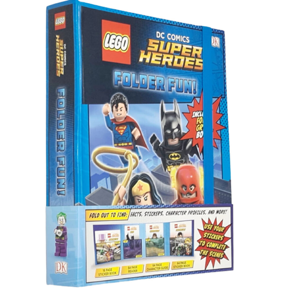 Lego DC Comics Super Heroes Folder Fun - Facts,Sticker,Character Profile & More!