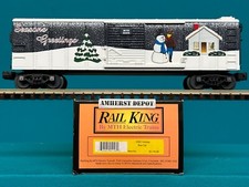 30-74038 MTH Railking 2002 Happy Holidays Box Car O/O27 Navidad Nuevo