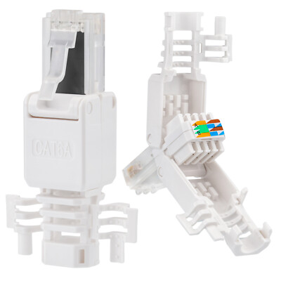 Cat6a Netzwerkstecker RJ45 Stecker Cat 6 6a Crimp Kabe Verlegekabel AWG22-24 LAN