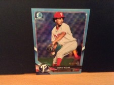 2018 Bowman Draft SKY BLUE Chrome Parallel SP Adonis Medina Phillies #'d 400/402