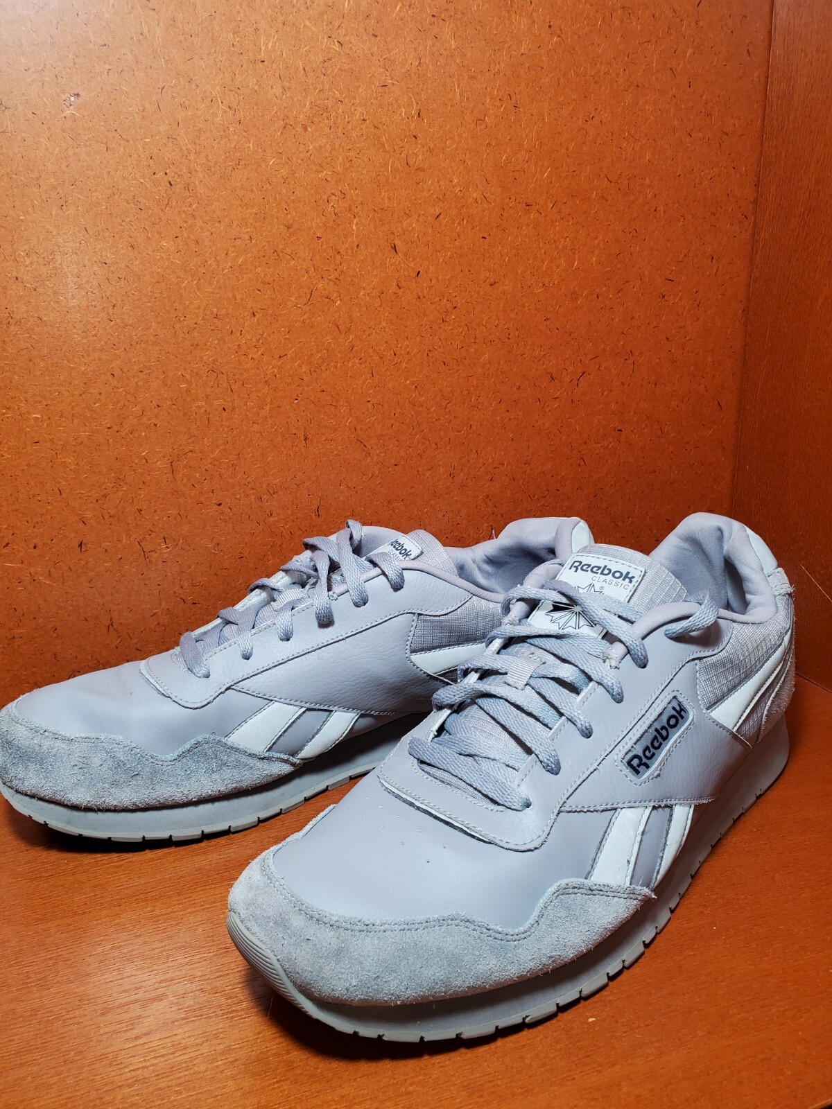 Reebok Suede Leather Gray Shoes Men's 