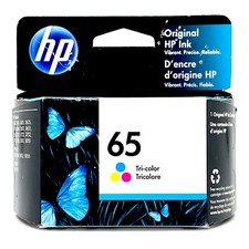 HP 65 Tri-Color OEM Genuine Ink Cartridge N9K01AN New Sealed