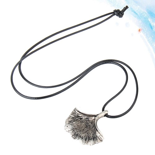 1Stück Elegante Ginkgo Biloba Halskette Silber für Frauen Ethnischer Stil - Bild 8 von 12