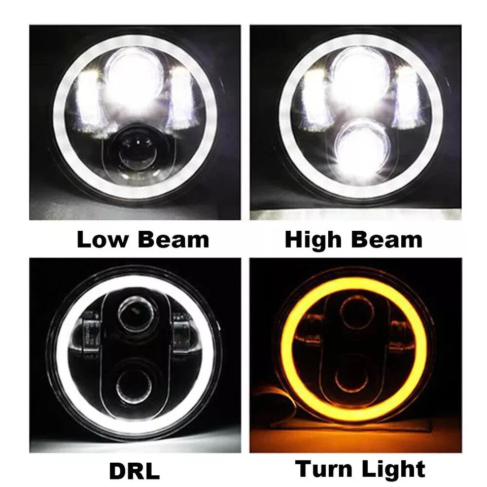 Faros LED 4X 5 3/4" 5,75 HI/LO Halo Ring DRL para Pontiac GTO Grand Prix - Foto 4 de 4