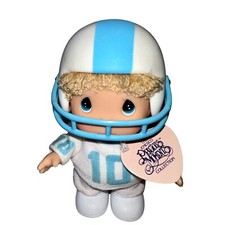 Rare Vintage Precious Moments Hi Baby Football Player Figurine 1991 Enesco