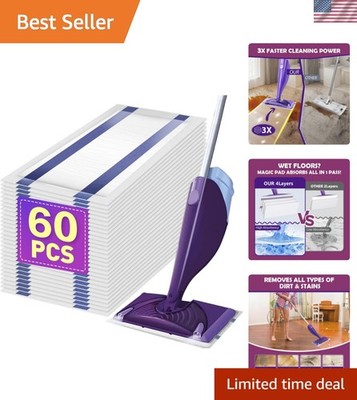 Mopping Pad Refill Compatible with Wet Jet Mop, Disposable Multi Surface Wetj...
