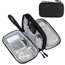 FYY Electronic Organizer, Travel Tech Pouch Bag, 8.3 x 5 x 2.6 inches, Black